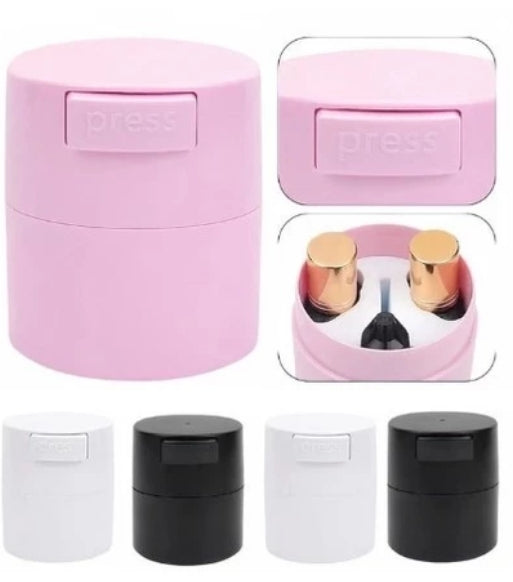 Pote Hermético Rosa Para Armazenar Cola De Extensão Cílios