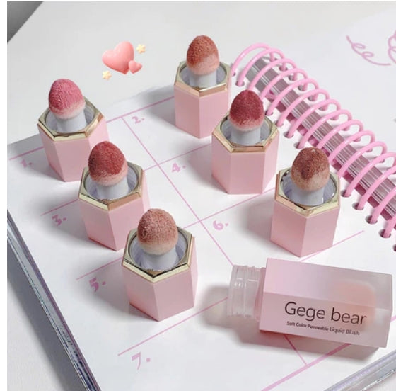 Creme Blush Líquido 6 Cores Veludo Liso Mate Rosa