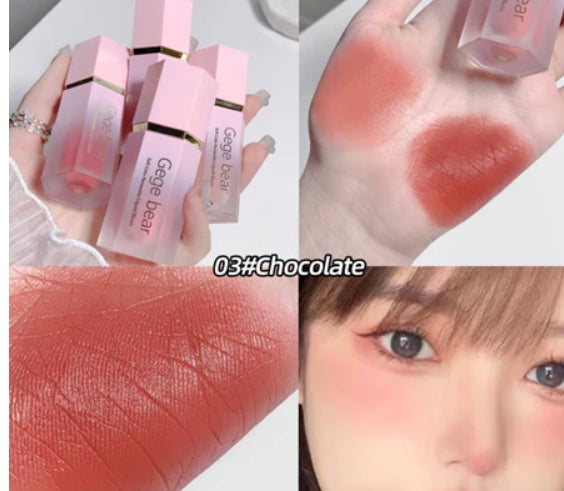 Creme Blush Líquido 6 Cores Veludo Liso Mate Rosa