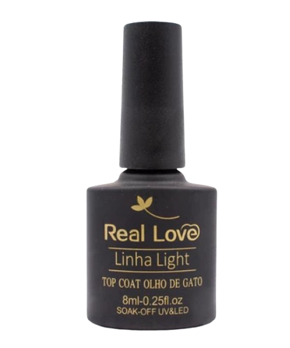 Top Coat Olho De Gato Linha Light SOAK-OFF UV&LED 8ml - Real Love