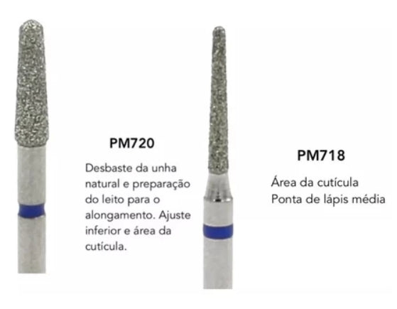 2pcs 718/720 Conjunto De Brocas De Pregos , Kit Profissional Diamante Para Remoção De Cutículas De , 3/32
