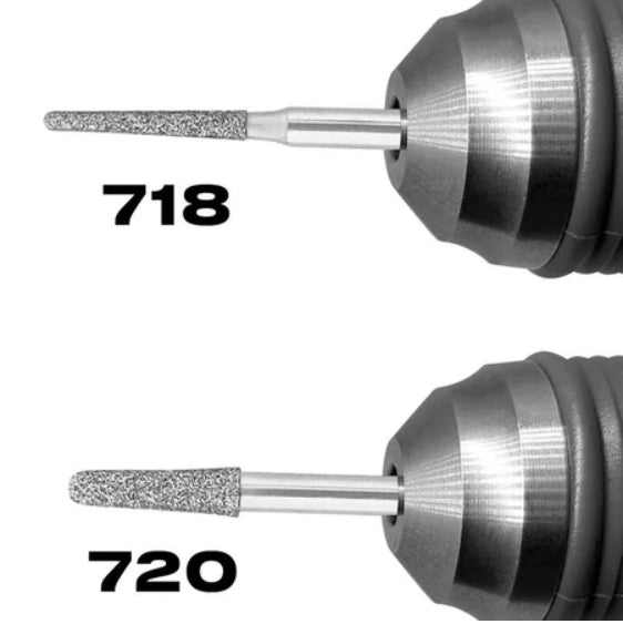 2pcs 718/720 Conjunto De Brocas De Pregos , Kit Profissional Diamante Para Remoção De Cutículas De , 3/32