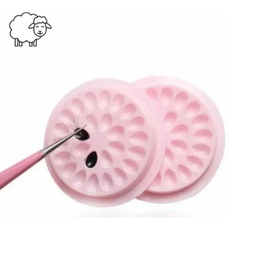 100 Alongamento Cílios Paleta Flor Para Cola Tufos Rosa