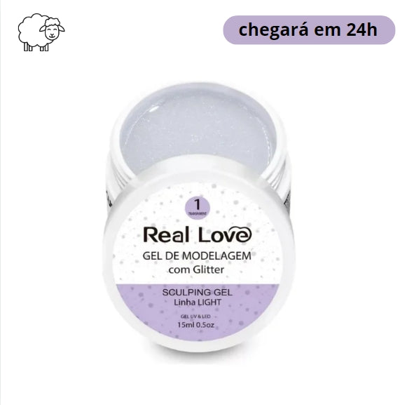 Gel Para Unha Com Gliters Real Love 15 Ml C/anvisa