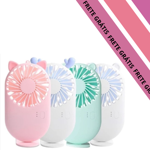 Mini Ventilador de Bolso Portátil USB Recarregável