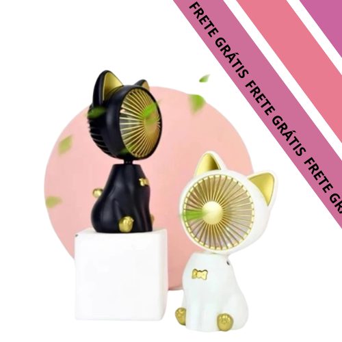 Mini Ventilador Gatinho Portátil De Bolso De Carregamento USB Formato Fofa De Gatinho