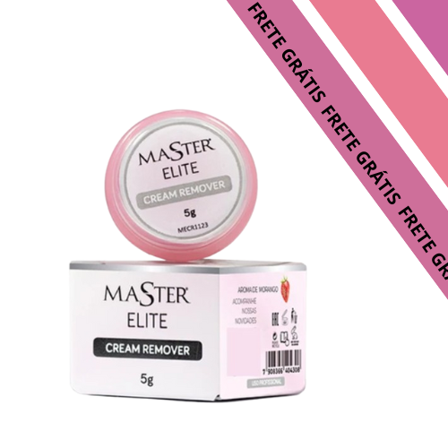Removedor De Extensão De Cílios Master Elite Cream Remover de Morango