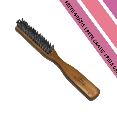 Escova Pente Madeira Para Cabelo E Barba