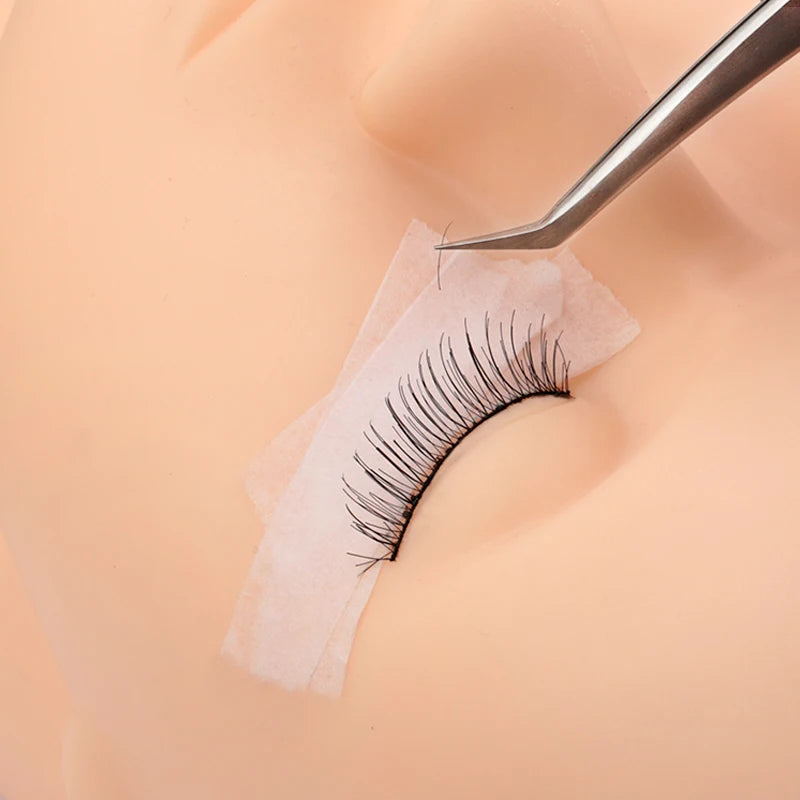 Kit de Suprimentos para Extensão de Cílios: Aplicador de Máscara, Escova para Cílios, Cotonetes de Cristal, Anel para Cola, Fita, Almofada para Olhos, Ferramentas de Maquiagem para Cílios