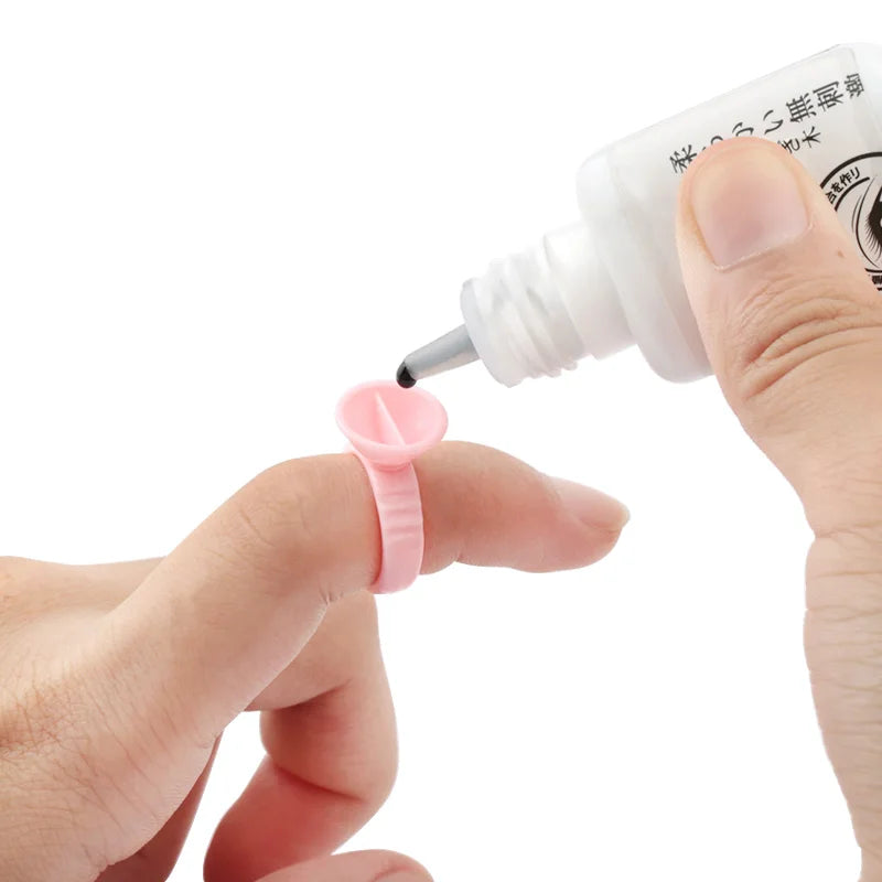 Kit de Suprimentos para Extensão de Cílios: Aplicador de Máscara, Escova para Cílios, Cotonetes de Cristal, Anel para Cola, Fita, Almofada para Olhos, Ferramentas de Maquiagem para Cílios