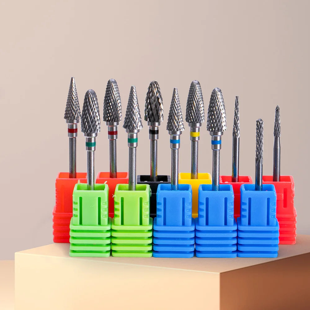 Broca de Unha de Tungstênio, Broca Elétrica de Diamante para Manicure, Brocas para Cortador de Unhas, Limas de Unhas, Polidor, Equipamento e Acessório para Arte em Unhas
