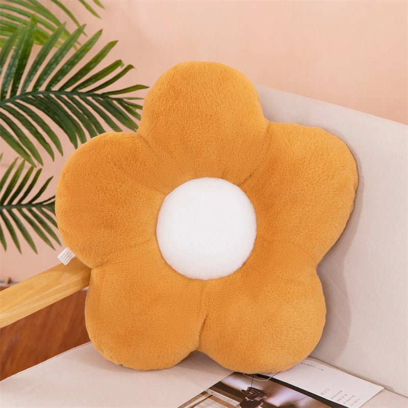 Almofada de Flores Redonda com Tecido Macio e Aveludado para Escritório, Sala de Aula, Cadeira, Sofá, Quarto, Piso, Almofada Grossa para o Inverno.