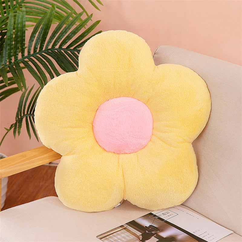 Almofada de Flores Redonda com Tecido Macio e Aveludado para Escritório, Sala de Aula, Cadeira, Sofá, Quarto, Piso, Almofada Grossa para o Inverno.