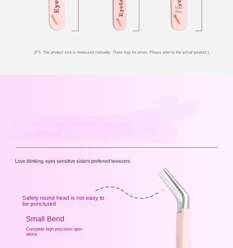6 Tipos de Pinças para Cílios Postiços, Aço Inoxidável Antiestático, Pinça Curvada para Extensão de Cílios 3D, Ferramentas de Maquiagem
