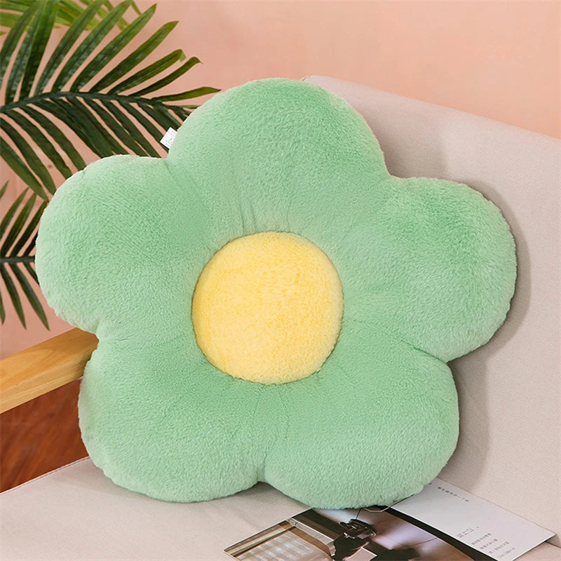Almofada de Flores Redonda com Tecido Macio e Aveludado para Escritório, Sala de Aula, Cadeira, Sofá, Quarto, Piso, Almofada Grossa para o Inverno.