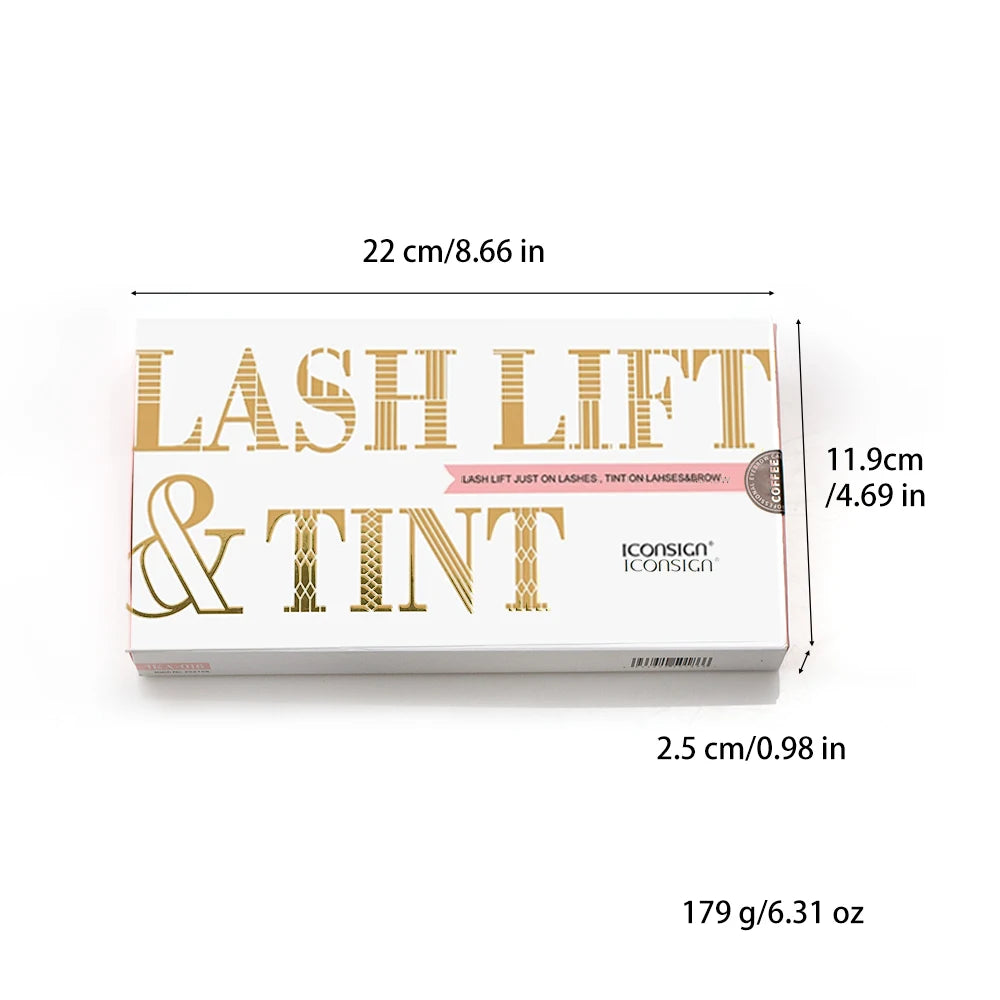Kit de Permanente e Tintura para Cílios ICONSIGN, Profissional, 2 em 1, Tintura para Cílios e Sobrancelhas, Ferramentas de Maquiagem para Olhos.