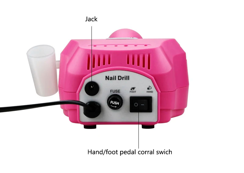 Broca de Unha Elétrica 35000RPM Máquina de Manicure Profissional Conjunto de Lixadeira de Unha, Broca de Unha Portátil, Equipamento de Polimento para Salão de Unhas