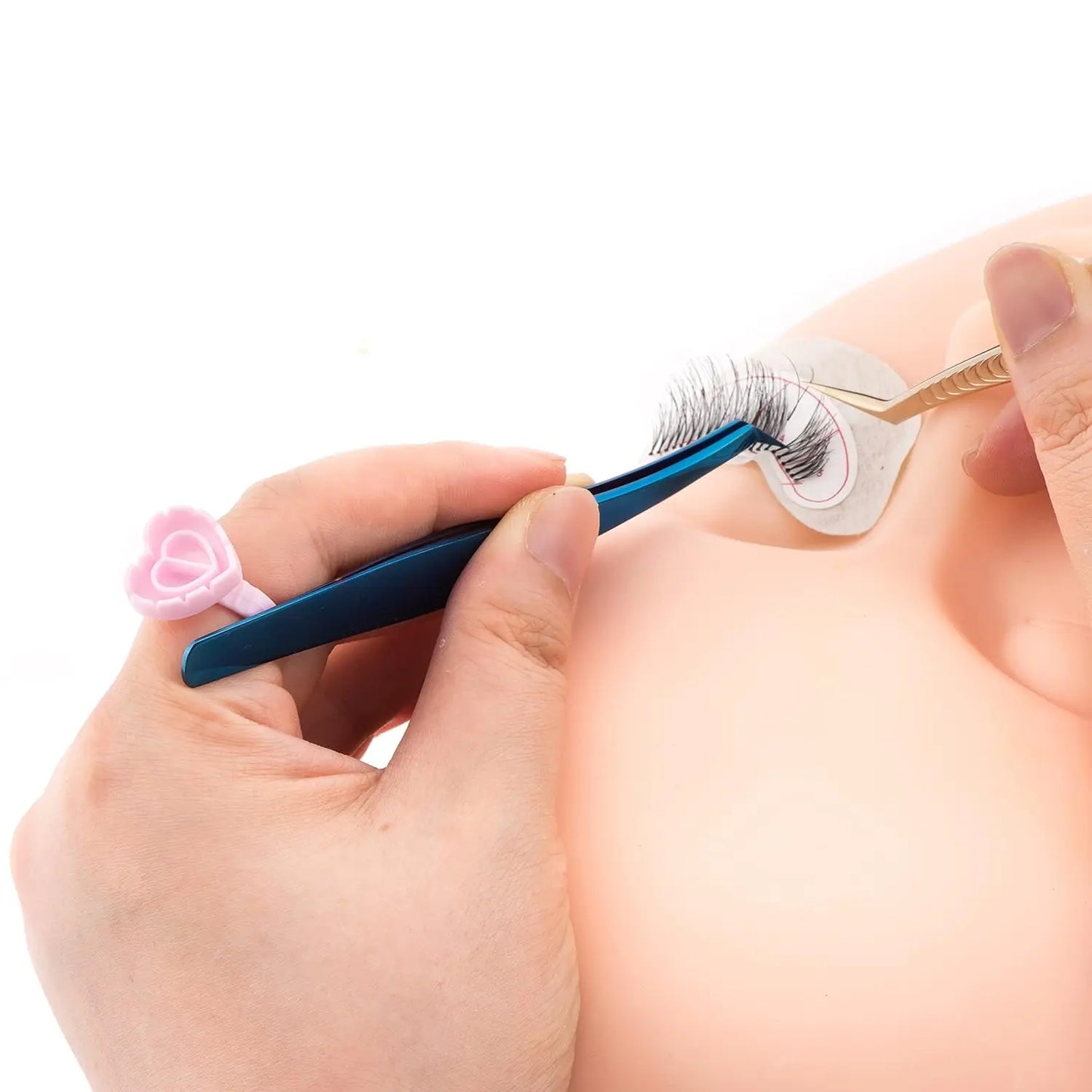 100 Peças de Anel de Cola para Volume, Copo de Suporte para Leque de Cílios, Contêiner de Pigmento para Tatuagem, Suporte de Cola, Copos para Volume, Fornecedor de Extensão de Cílios