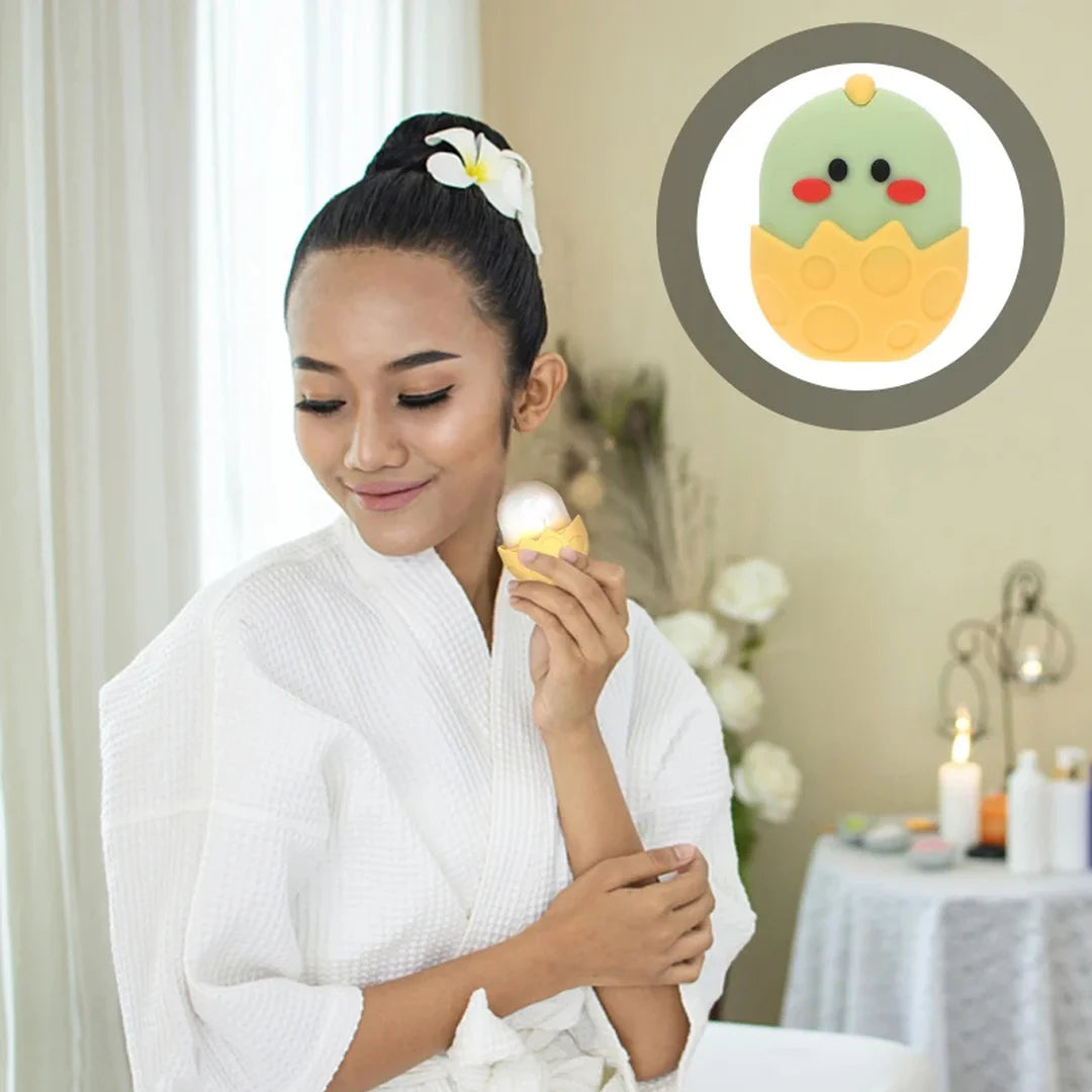 Massageador Facial, Roller de Gelo para o Rosto em Silicone, Alívio de Inchaço, Tonificação da Pele e Firmamento