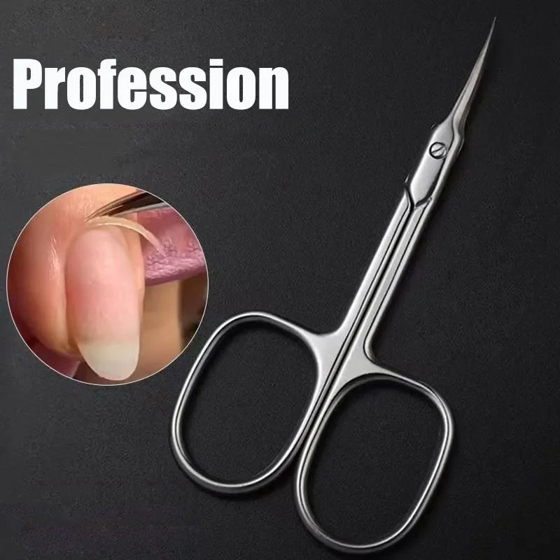 Tesoura de Cutícula em Aço Inoxidável Removedor de Pele Morta, Cortador de Cutícula para Unhas, Alicate Profissional de Cutícula, Suprimentos para Manicure