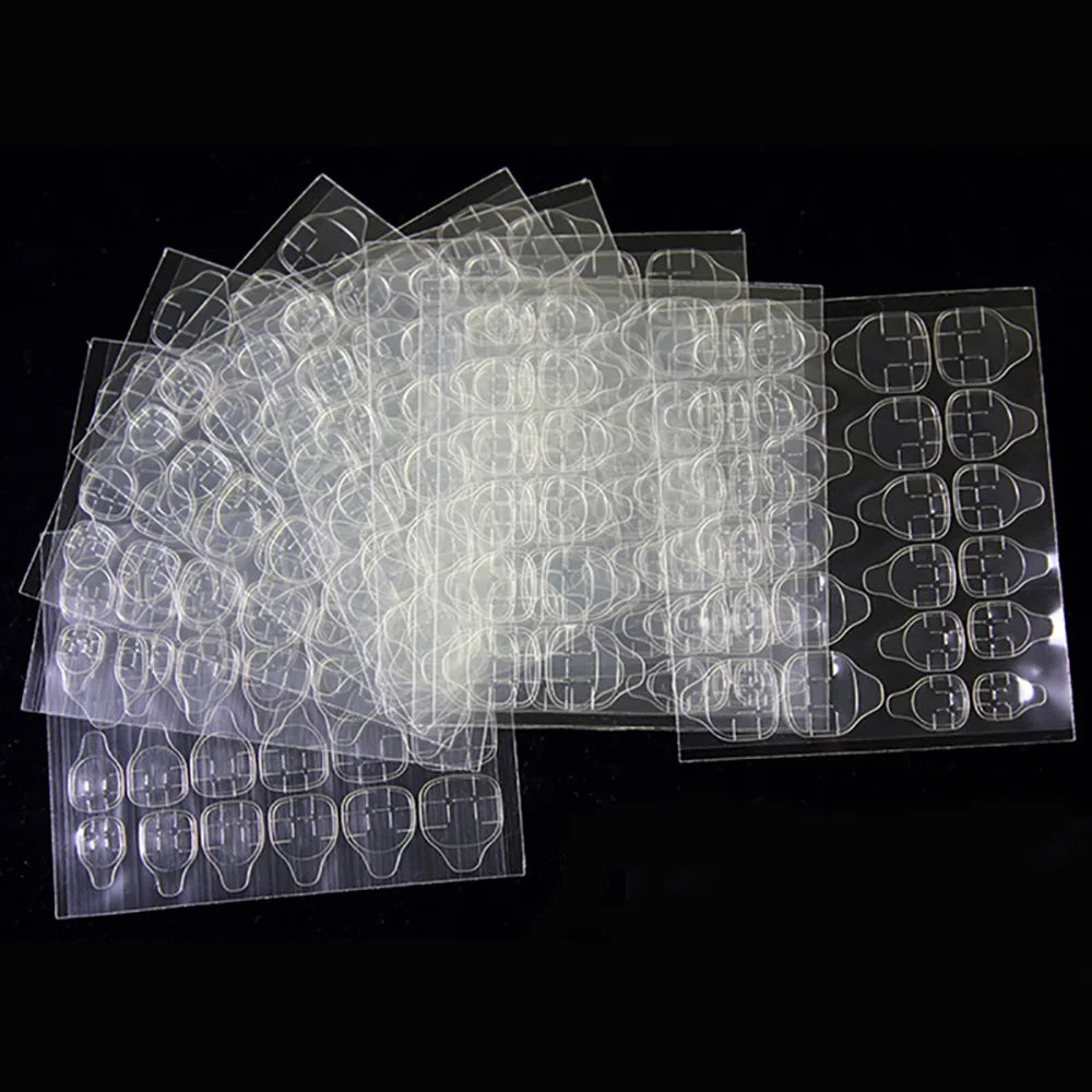 360 peças/15 folhas Cola de Unhas em Gel, Adesivo Dupla Face para Arte em Unhas, Adesivo para Unhas Falsas, Ferramentas de Cola para Unhas