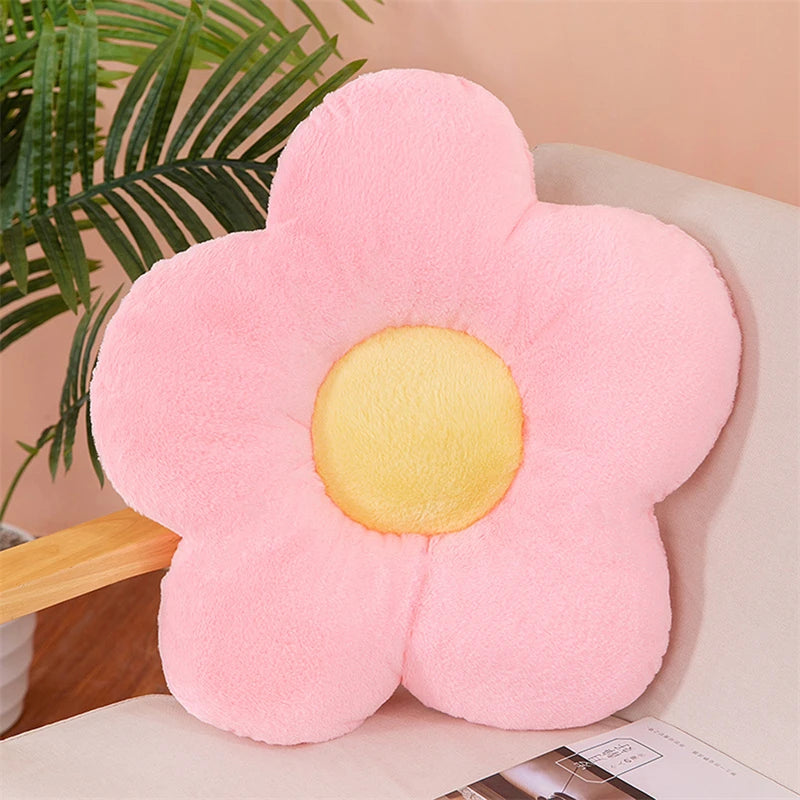 Almofada de Flores Redonda com Tecido Macio e Aveludado para Escritório, Sala de Aula, Cadeira, Sofá, Quarto, Piso, Almofada Grossa para o Inverno.