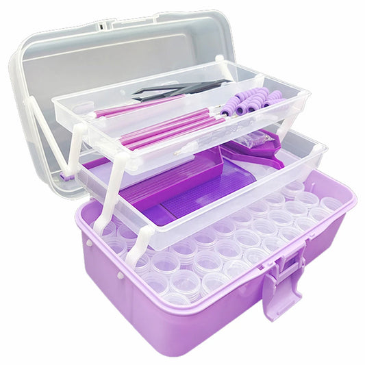 Mala Organizadora para Acessórios de Arte em Diamante, Kit de Canetas para Pintura, Caixa de Pérolas Kawaii, Ferramentas DIY, Bolsas de Armazenamento para Pintura, Contêiner, Bandeja**