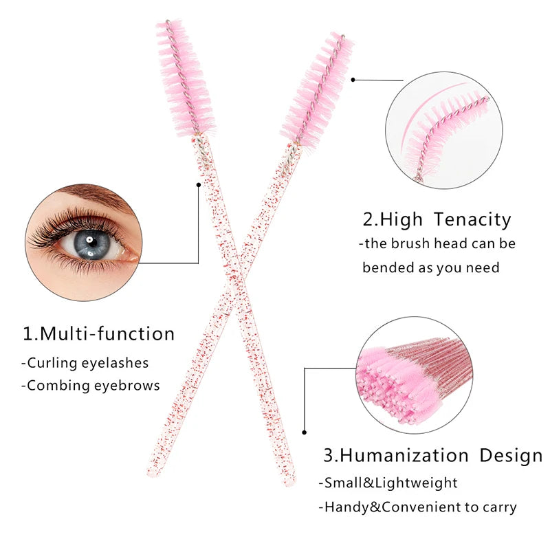 Kit de Ferramentas para Maquiagem de Cílios: Escova, Fita, Anel de Cola, Pad de Gel para Olhos, Patch Descartável, Aplicador de Máscara, Suprimentos para Extensão de Cílios