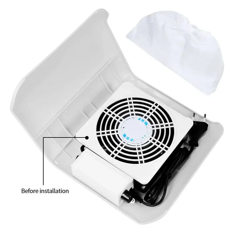 LINMANDA Aspirador de Poeira para Unhas 30W Alta Potência Extrator de Poeira para Unhas Equipamento Prático de Limpeza para Manicure em Salão