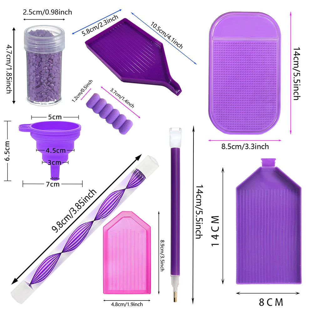 Mala Organizadora para Acessórios de Arte em Diamante, Kit de Canetas para Pintura, Caixa de Pérolas Kawaii, Ferramentas DIY, Bolsas de Armazenamento para Pintura, Contêiner, Bandeja**