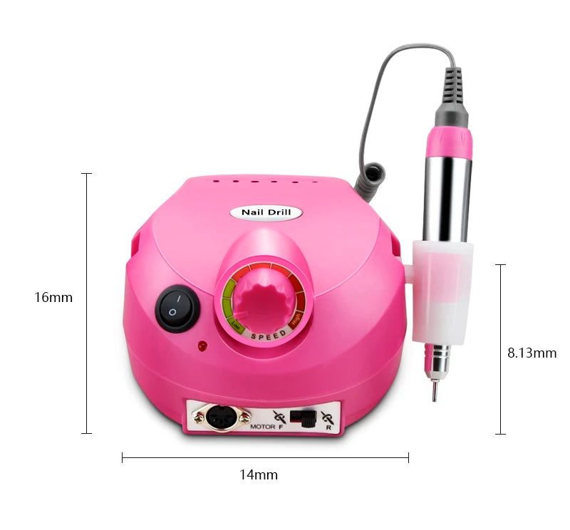 Broca de Unha Elétrica 35000RPM Máquina de Manicure Profissional Conjunto de Lixadeira de Unha, Broca de Unha Portátil, Equipamento de Polimento para Salão de Unhas