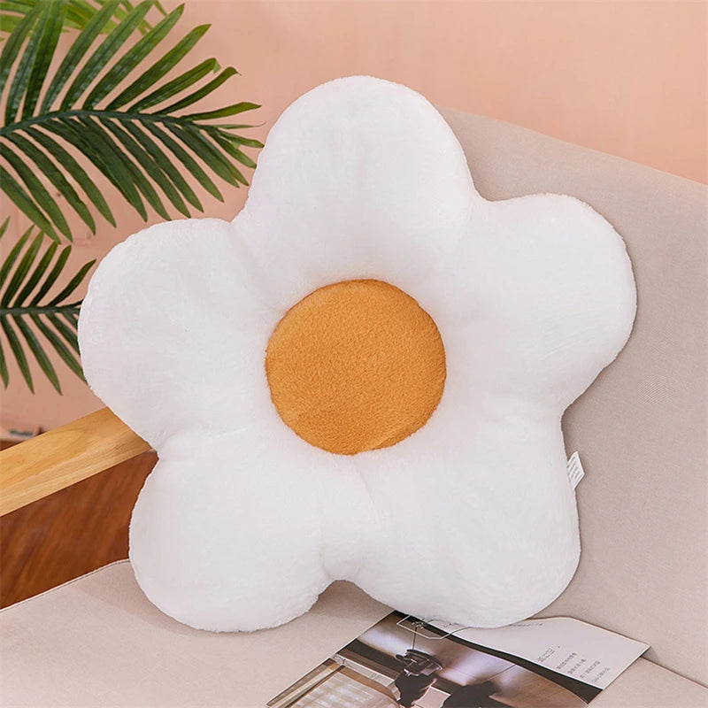 Almofada de Flores Redonda com Tecido Macio e Aveludado para Escritório, Sala de Aula, Cadeira, Sofá, Quarto, Piso, Almofada Grossa para o Inverno.