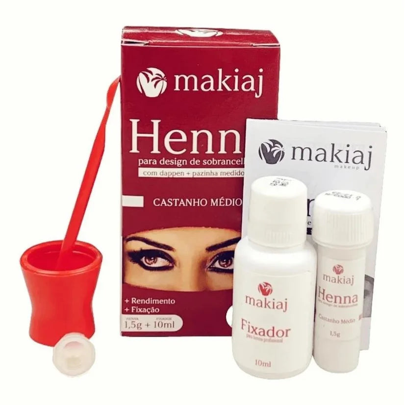 Henna para Design Profissional de Sobrancelhas Makiaj