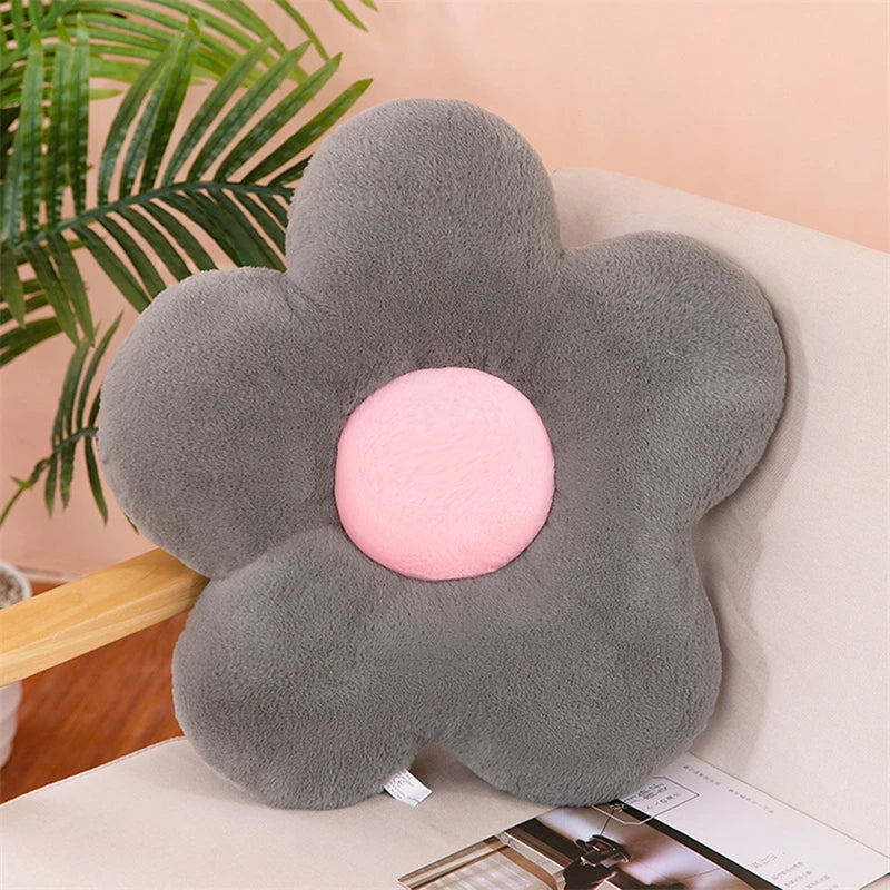 Almofada de Flores Redonda com Tecido Macio e Aveludado para Escritório, Sala de Aula, Cadeira, Sofá, Quarto, Piso, Almofada Grossa para o Inverno.