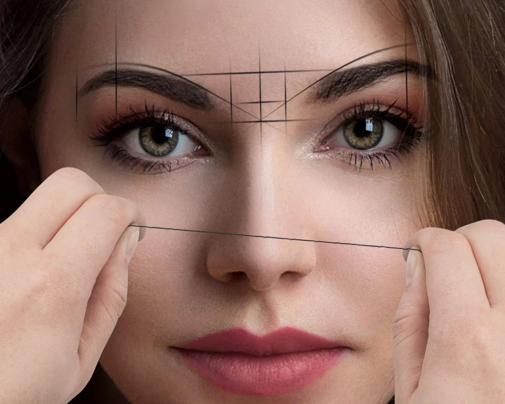 Fio de Mapeamento para Microblading de 30m - Preto/Branco, Fio de Marcador para Sobrancelhas Pré-Tatuado, Mapeamento PMU (Microblading).