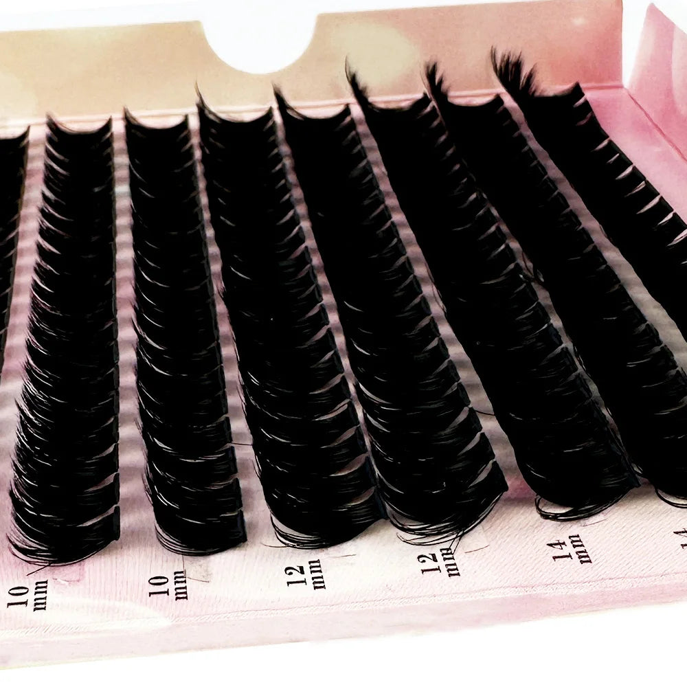Extensão de Cílios em Bunches DIY com 160 Clusters, Cílios Falsos Segmentados, 3D, Fluffy, Naturais, Volume Russo, Cílios Individuais de Mink