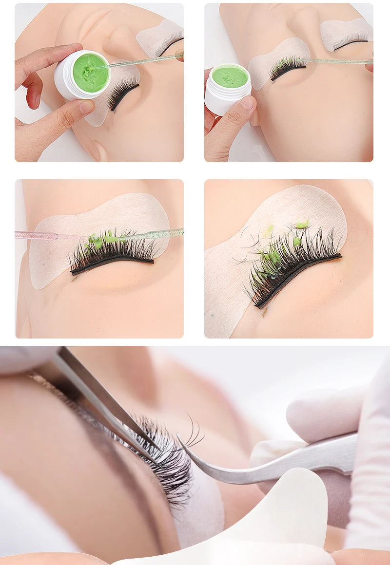 Kit de Ferramentas para Maquiagem de Cílios: Escova, Fita, Anel de Cola, Pad de Gel para Olhos, Patch Descartável, Aplicador de Máscara, Suprimentos para Extensão de Cílios