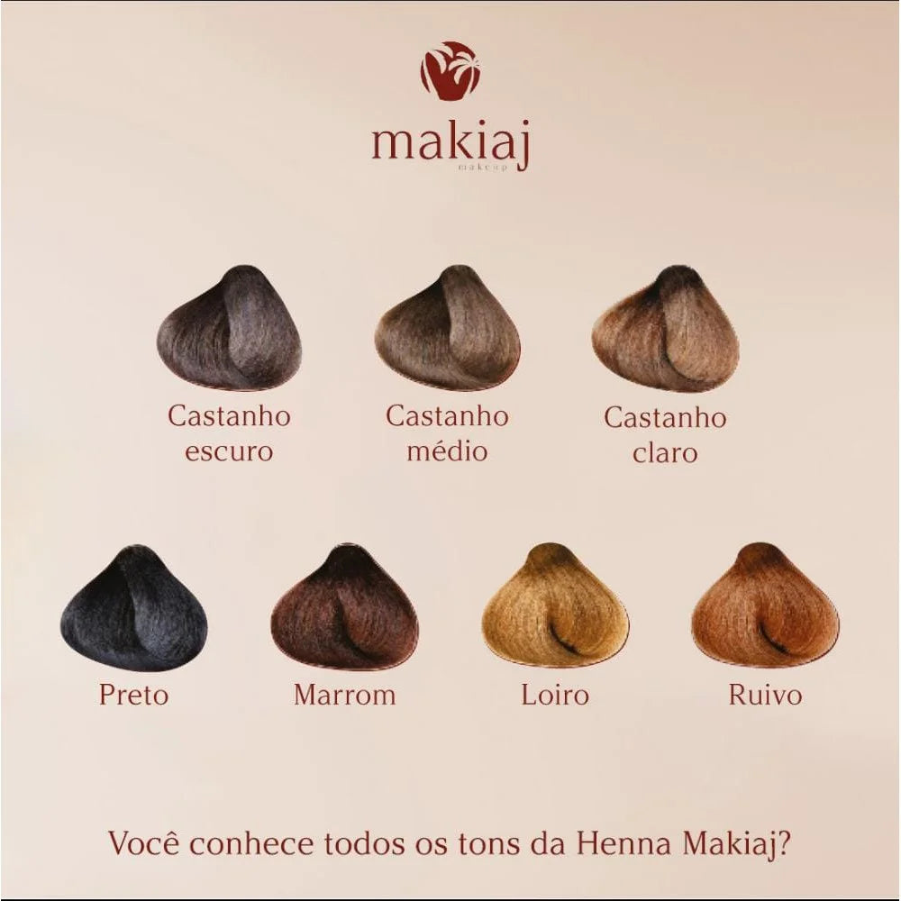 Henna para Design Profissional de Sobrancelhas Makiaj