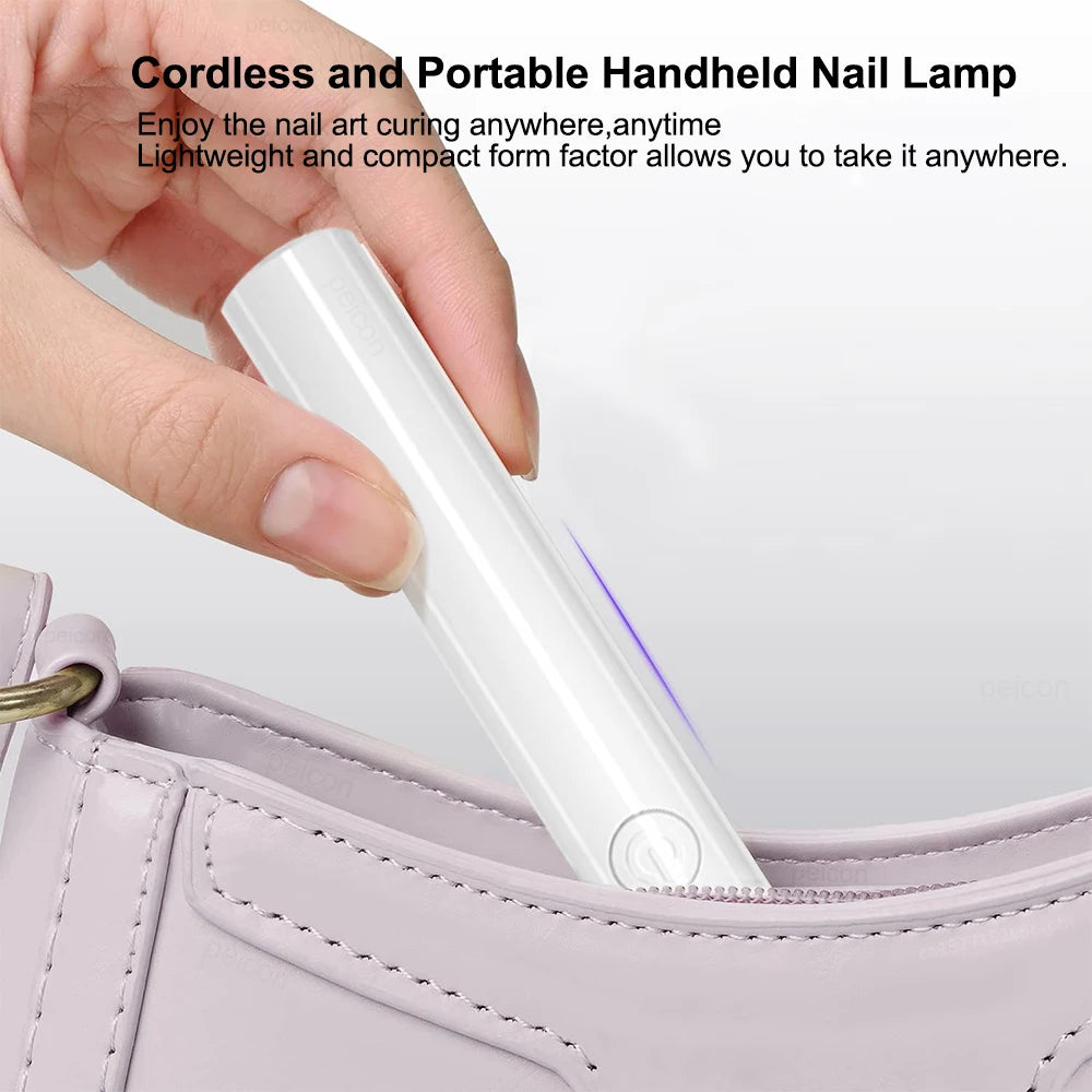 Lâmpada UV LED para Unhas, Mini Lâmpada UV para Manicure, Secadora de Unhas Portátil, Lâmpada de Suporte Profissional, Luz de Secagem Ultravioleta Mini para Unhas