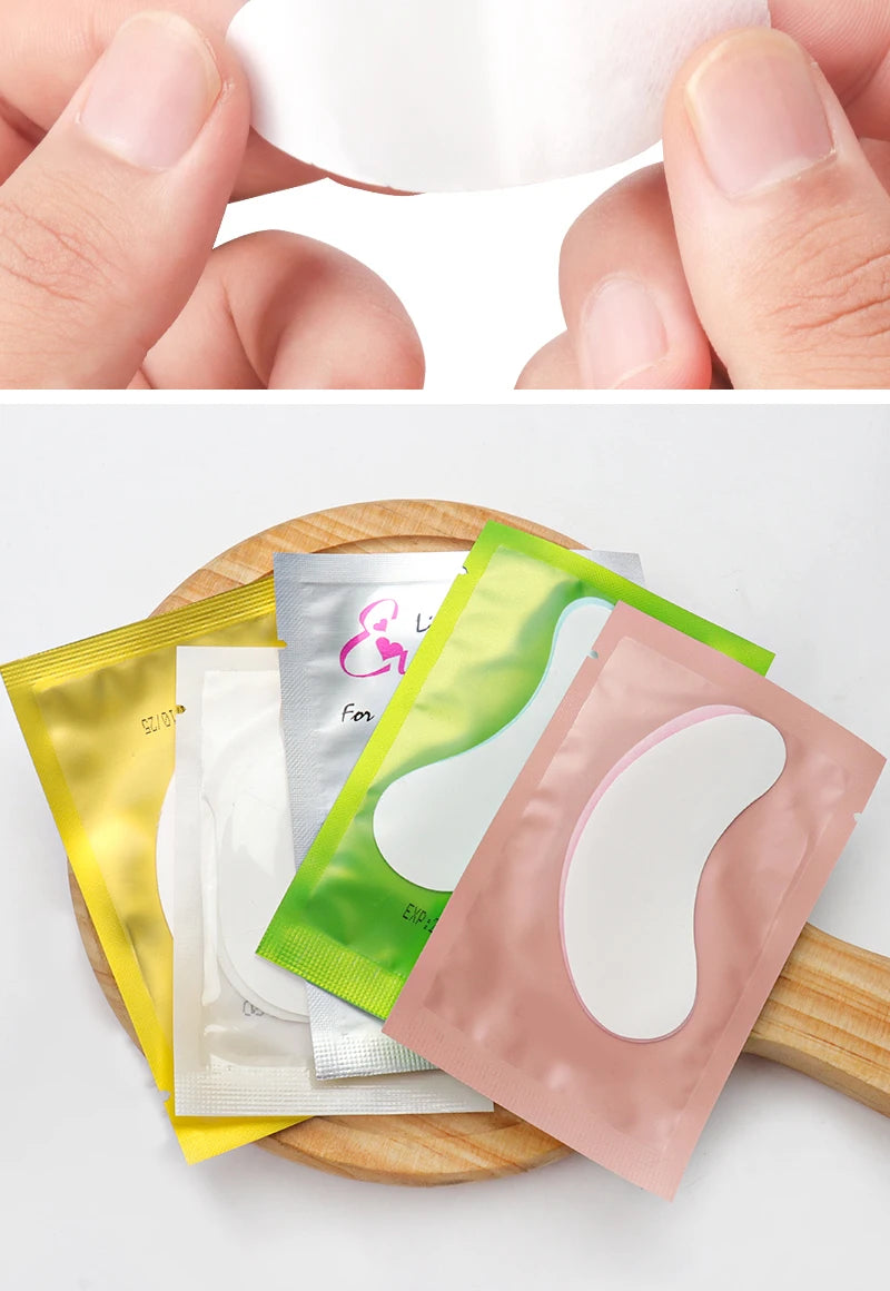 Kit de Ferramentas para Maquiagem de Cílios: Escova, Fita, Anel de Cola, Pad de Gel para Olhos, Patch Descartável, Aplicador de Máscara, Suprimentos para Extensão de Cílios