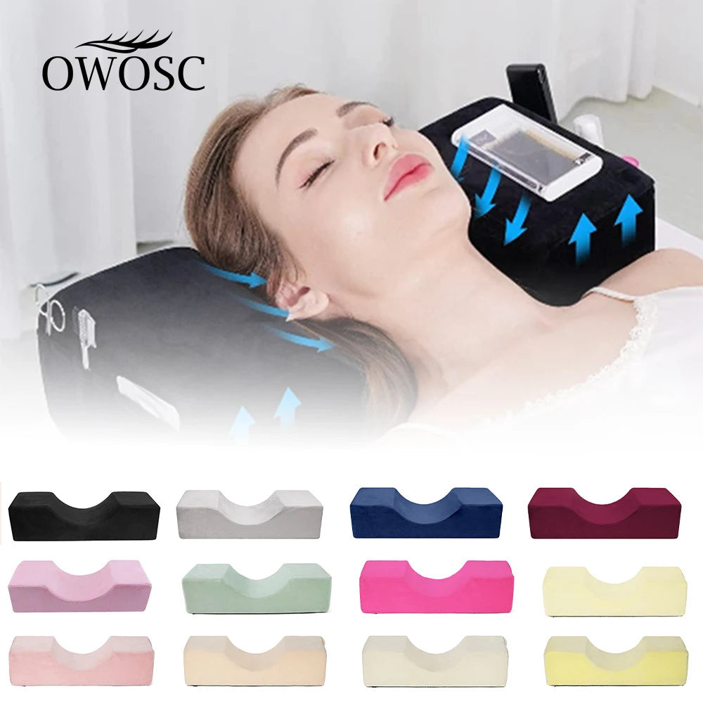 Almofada Profissional para Cílios Apoio para Pescoço, Almofada Macia para Aplicação de Extensões de Cílios, Espuma de Memória, Almofada para Maquiagem em Salão