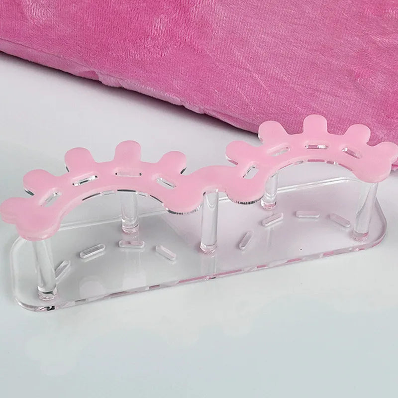 Suporte de acrílico para armazenamento de pinças de cílios, com 8 orifícios, prateleira conveniente para pinças, suporte para extensão de cílios, ferramenta de maquiagem e tatuagem