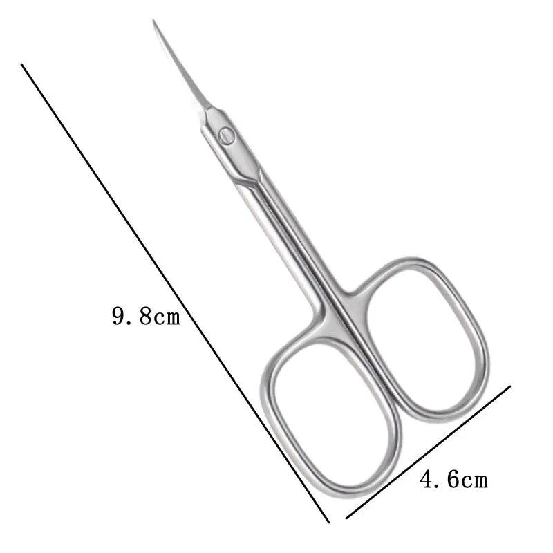 Tesoura de Cutícula em Aço Inoxidável Removedor de Pele Morta, Cortador de Cutícula para Unhas, Alicate Profissional de Cutícula, Suprimentos para Manicure