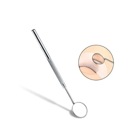 Espelho de Precisão para Extensão de Cílios em Material de Aço Inoxidável.