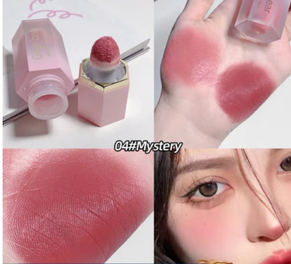 Creme Blush Líquido 6 Cores Veludo Liso Mate Rosa