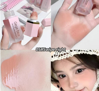 Creme Blush Líquido 6 Cores Veludo Liso Mate Rosa