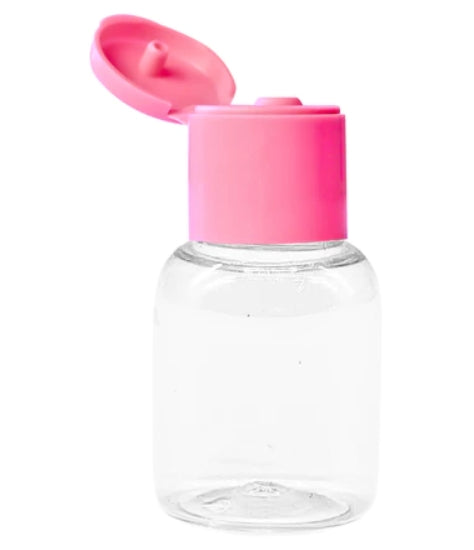 50 Mini Frascos de Plástico 10ml Cilíndrico com Tampa Fliptop