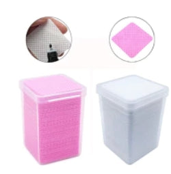 Lenços Rosa/Branco Para Limpeza De Cola De Cilios 200 Unidades