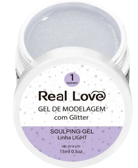 Real Love Gel com Glitter -15ml