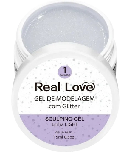 Real Love Gel com Glitter -15ml